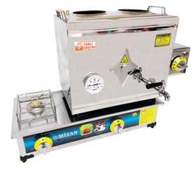 Mizan 2 Teapot Chrome Tea Boiler, 26 lt, 304 Quality, LPG+Electric, Ce Certificated