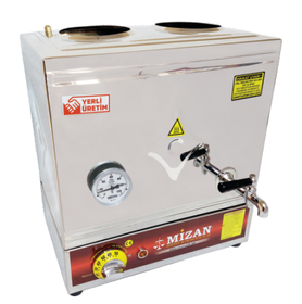 Mizan 2 Teapot Chrome Electric Tea Boiler, 26 lt, 304 Quality, Without Plate