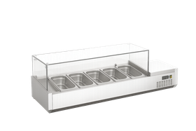 Стеклянная полка для украшения столешницы Ndustrio, 1/4-5 Gn, 1200x370x450 см, TTR-120 GC - Промышленные кухонные машины и оборудование - NDUSTRIOSE