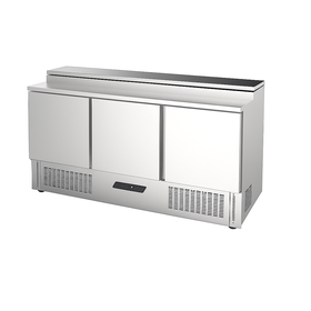 Ndustrio نوع كونترتوب، 3 أبواب سلطة مع غطاء، 1600x60x850 ملم، SLD 6160 HL SC - آلات ومعدات المطبخ الصناعية - NDUSTRIOTE