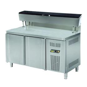 Ndustrio Counter Type Make-Up Refrigerator with High Legs, 2 Drawers and 1 Door