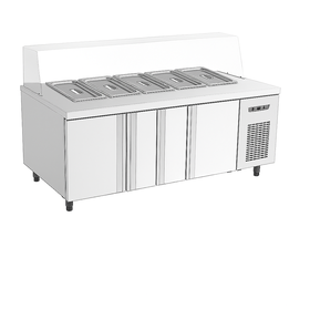 ندوستريو طاولة سلطة، 1/1 5xGN، 2100x730x1150 ملم، TPG-74 لوح سلطة - آلات ومعدات المطبخ الصناعية - NDUSTRIOTE
