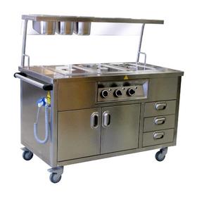 Öztiryakiler Movable Bain Marie with Service Shelf, Electric - Industrial Kitchen Machinery and Equipment - ZTIRYAKILE