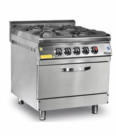 Cuisinière 4-Burner Pimak, gaz ou cylindre, ce certificat, 80×70×85 Cm