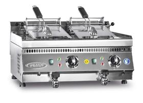 Freidora Eléctrica Pimak, 12+12 Litros, Encimera, 80×70×30 Cm - Maquinaria y Equipos de Cocina Industrial - PIMAKELEKT