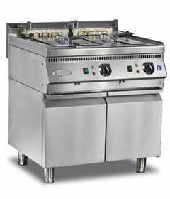 Pimak Gas Deep Fryer, 12+12 Liter, mit Bodenschrank, 80×70×85 Cm