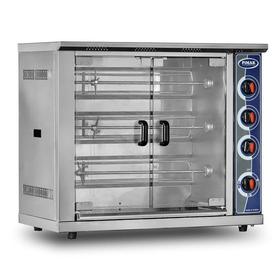 Pimak Single Showcase Chicken Rotisserie Maschine, Gas/Customized, 15 Huhn Kapazität