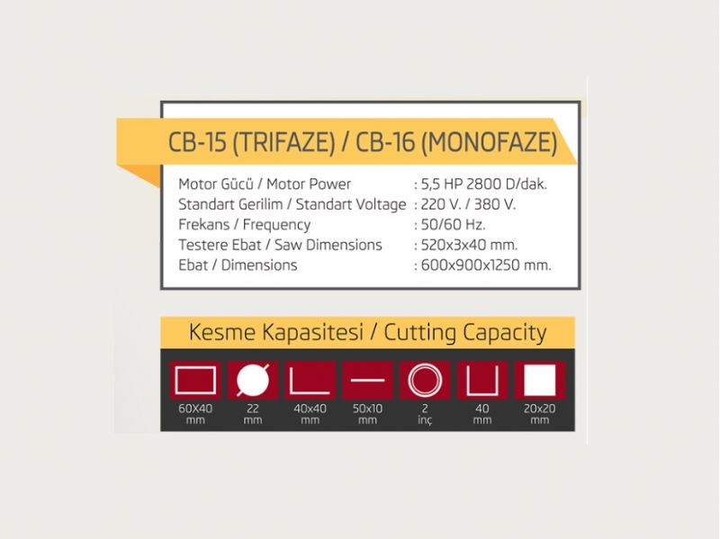 Profil und Eisen Schneiden Kreissägemaschine - Metallbearbeitungsmaschinen und -geräte - 5,5 HP Demir ve Profil Kesme Daire Testere Makinası