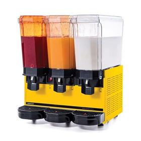 Samixir Classic Triple Cold Beverage Dispenser, 20+20+20 L, 2 Sprinklers and 1 Stirrer, Yellow