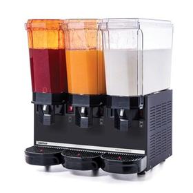 Samixir Classic Triple Cold Drink Dispenser, 20+20+20 L, 2 Sprinklers and 1 Stirrer, Black