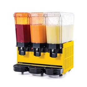 Samixir Classic Triple Cold Drink Dispenser, 20+20+20 L, With Sprinkler, Yellow