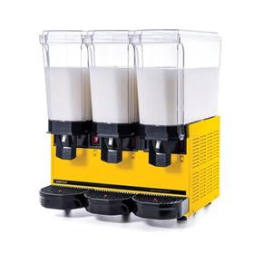 Samixir Classic Triple Cold Drink Dispenser, 20+20+20 L, with Stirrer, Yellow - Industrial Kitchen Machinery and Equipment - SAMIXIRKLA