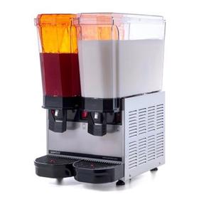Samixir Classic Twin Cold Beverage Dispenser, 20+20 L, with Sprayer and Mixer, Inox