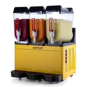 Samixir Slush Triple Granita and Juice Dispenser, 12+12+12 L, Yellow - Industrial Kitchen Machinery and Equipment - SAMIXIRSLU