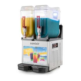 Dispensador de zumos y granito Samixir Slush Twin Allure, 12+12 L, Inox