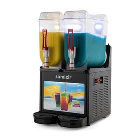 Samixir Slush Twin Allure Granita and Juice Dispenser, 12+12 L, Black - Industrial Kitchen Machinery and Equipment - SAMIXIRSLU