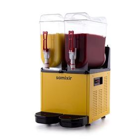 Samixir Slush Twin Granita et distributeur de jus, 12+12 L, jaune
