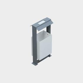 Trash Can with Ashtray and Hat - Environmental Technologies - BDB.30007-A