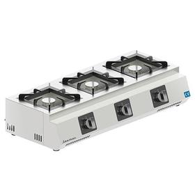 Poêle 3-Burner Seamac avec gaz naturel/gaz tube - Machines et équipements industriels de cuisine - SEAMACSETS