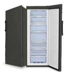 Şenox 7301 NF A+ Upright Deep Freezer with Fan, 7 Drawers, Black