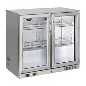 Şenox SBC-250 Armario enfriador de botellas tipo barra, 2 puertas, 238 litros, cromado
