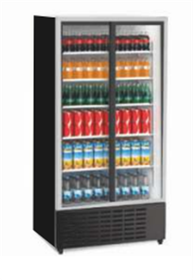 Senox SDS-1010 DC 2 CF Schiebetür ohne Baldachin, Aufrechter Flaschenkühlschrank, 2 Türen, 903/816 Liter, Schwarz - Industrielle Küchenmaschinen und -geräte - SENOXSDS10