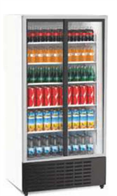 Senox SDS-1010 SC Sliding Door Without Canopy, Upright Bottle Cooler Cabinet, 2 Doors, 943/816 Liters, White
