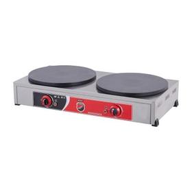 Silverinox, 40 Cm, Erdgas / Zylinder, Doppelplatte Crepe Maker - Industrielle Küchenmaschinen und -geräte - SILVERINOX