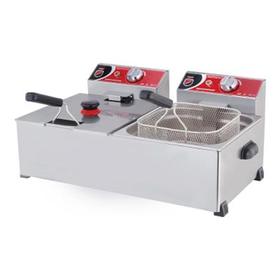 Silverinox, 8+8 Liters, Natural Gas / Cylinder, Countertop Fryer - Industrial Kitchen Machinery and Equipment - SILVERINOX