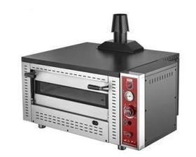 Silverinox, Erdgas / Zylinder, Single Deck Pizza Backofen, 4 Pizzas, 62x62 cm - Industrielle Küchenmaschinen und -geräte - SILVERINOX