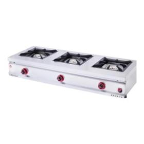 Silverinox, LPG, CE Zertifikat, 3-Burner Kochplatten Midi Cooker - Industrielle Küchenmaschinen und -geräte - SILVERINOX