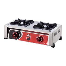 Silverinox, GPL, certificat CE, double poêle à gaz - Machines et équipements industriels de cuisine - SILVERINOX