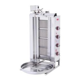 Silverinox, LPG, CE zertifiziert, Top Engine Doner Stove, 4 Radians
