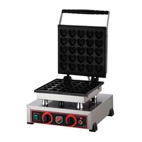Silverinox, Single Heart Bubble Waffel Maker mit Deckel - Industrielle Küchenmaschinen und -geräte - SILVERINOX