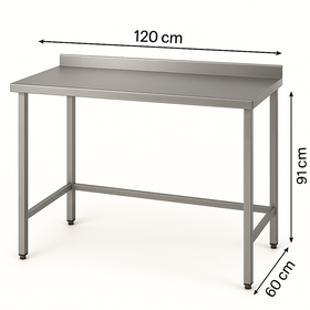 Edelstahl Chrom Küchenarbeitsplatte ohne Basis Regal, 120 X 60 X 85 cm, 430 Stahl