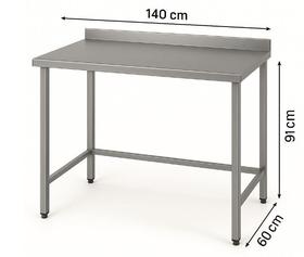 Edelstahl Chrom Küchenarbeitsplatte ohne Basis Regal, 140 X 60 X 85 cm, 430 Stahl