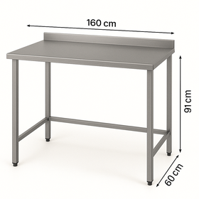 Edelstahl Chrom Küchenarbeitsplatte ohne Basis Regal, 160 X 60 X 85 cm, 430 Stahl