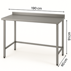 Edelstahl Chrom Küchenarbeitsplatte ohne Basis Regal, 190 X 60 X 85 cm, 430 Stahl