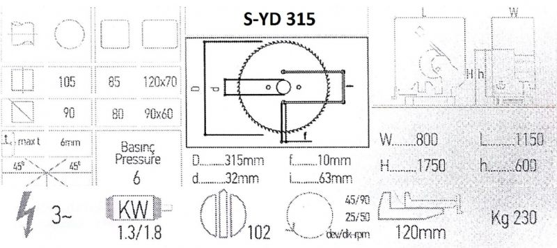 Halbautomatische Doppel-Vize-Rohr- und Profilschneidmaschine - Metallbearbeitungsmaschinen und -geräte - Yarı Otomatik Çift Mengeneli Ağır Devir Çapaksız Sulu Kesim Boru Profil Kesme Makinası